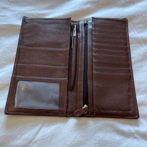 Dark brown, leather wallet